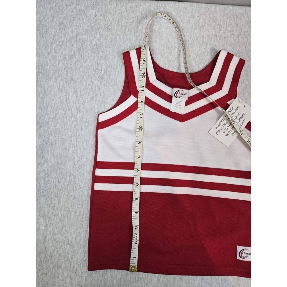 Chasse classic sweet heart shell top size Youth S Red And White - Picture 3 of 5